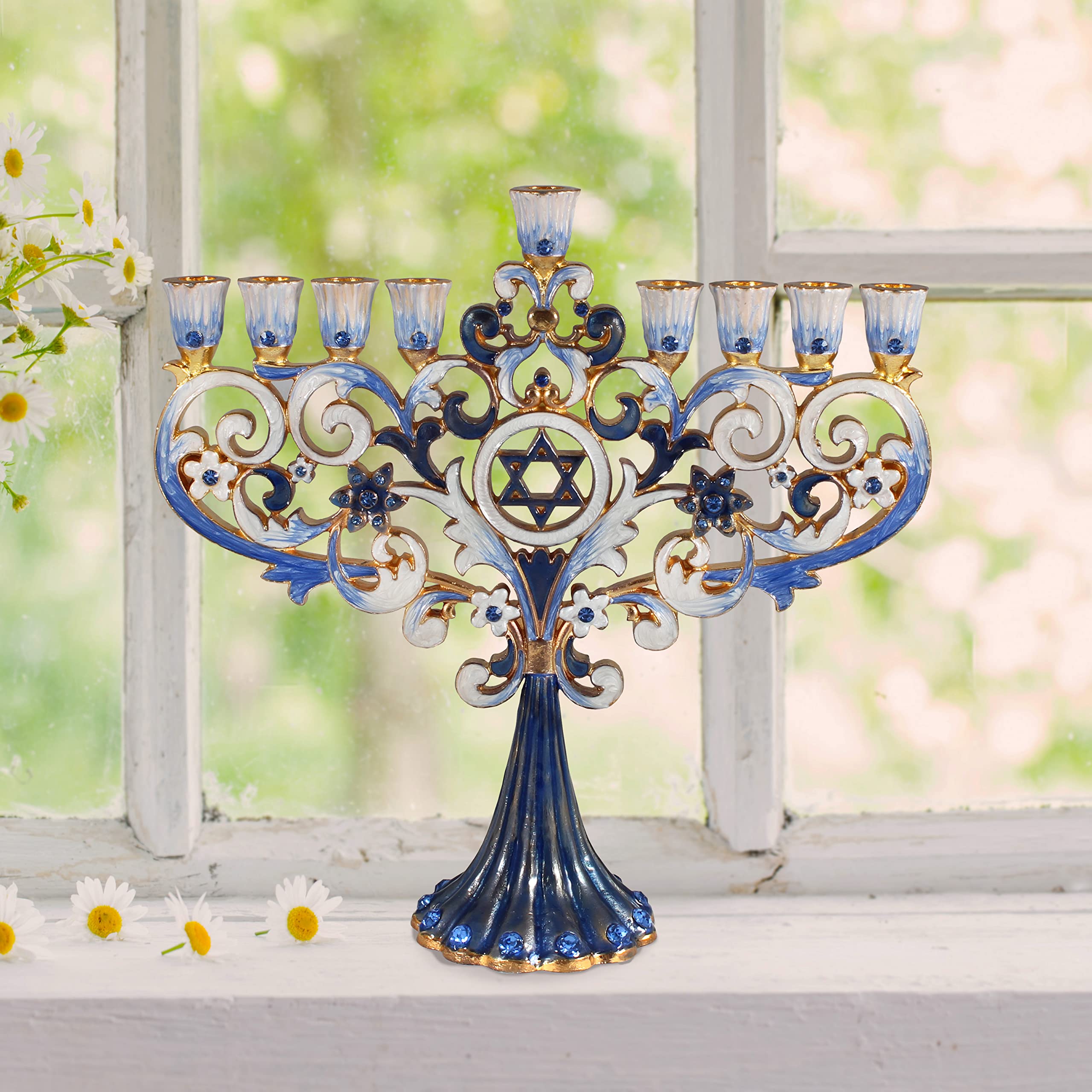 キャンドル スタンド moma flexus menorah Amazon.com: Artistic Chanukah Candle Menorah Elegantly Jeweled and